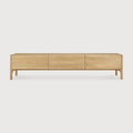 Pi Tv Cupboard | Oak | 1 Flip|Down Door | 2 Drawers