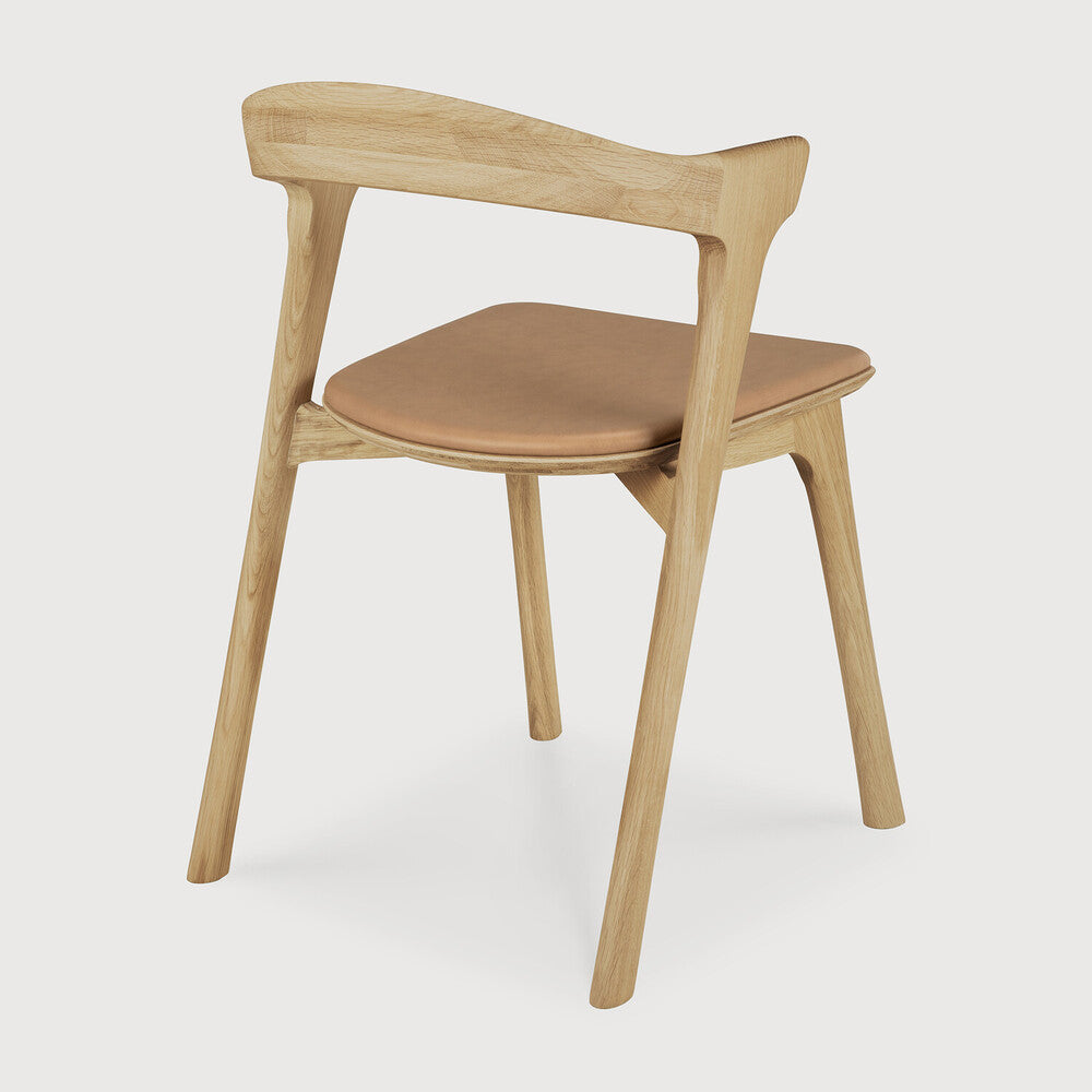 Bok Dining Chair | Varnished Oak | Sienna Leather