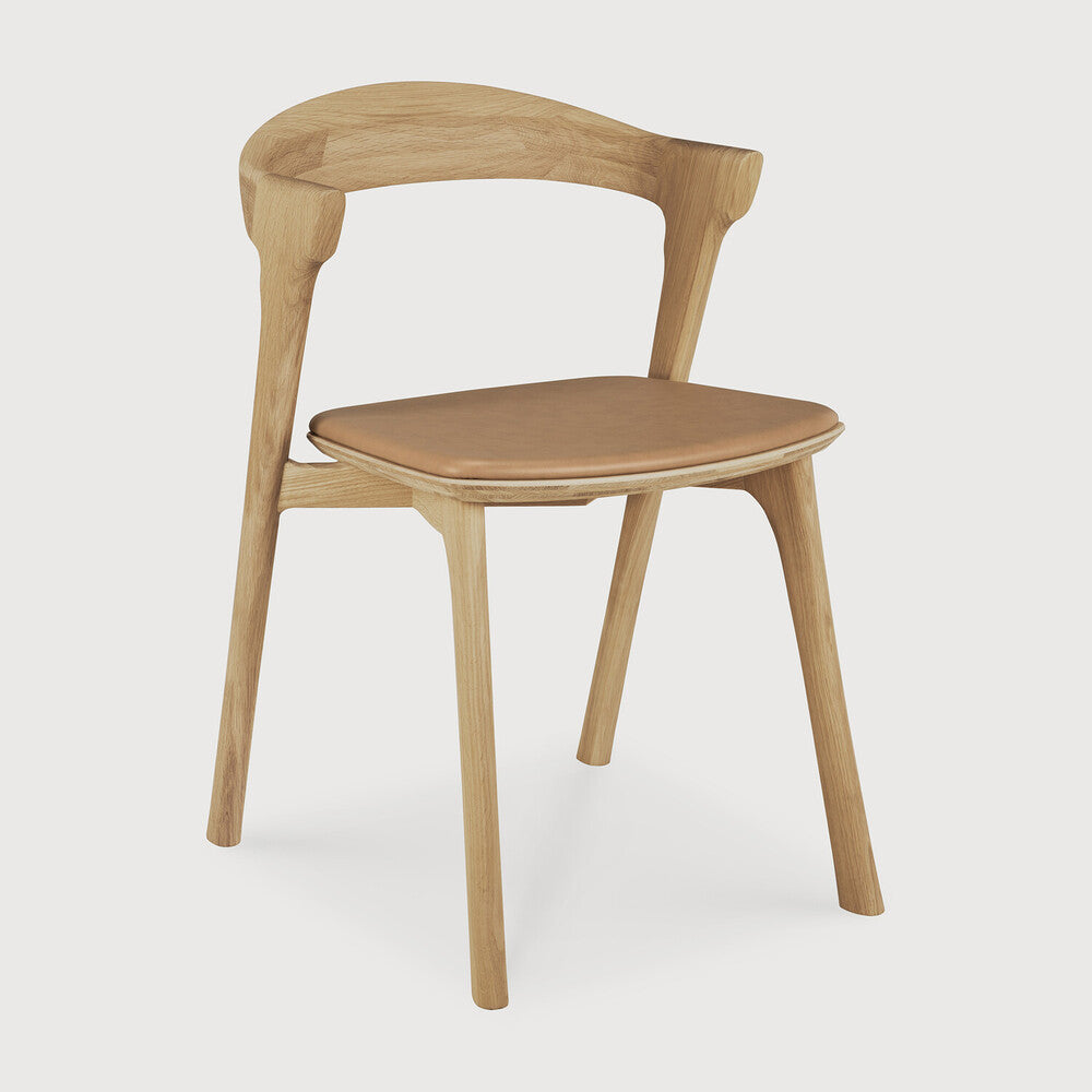 Bok Dining Chair | Varnished Oak | Sienna Leather