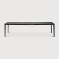 Bok Extendable Dining Table | Varnished Oak | Black | Rectangular | 79"|118" X 39"