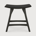 Osso Stool | Varnished Oak | Black | Black Leather