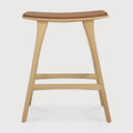 Osso Counter Stool | Varnished Oak | Cognac Leather