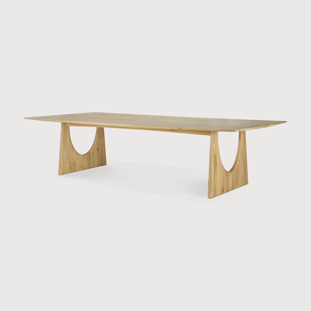 Geometric Meeting Table | Varnished Oak | Rectangular | With Wire Management Boxes