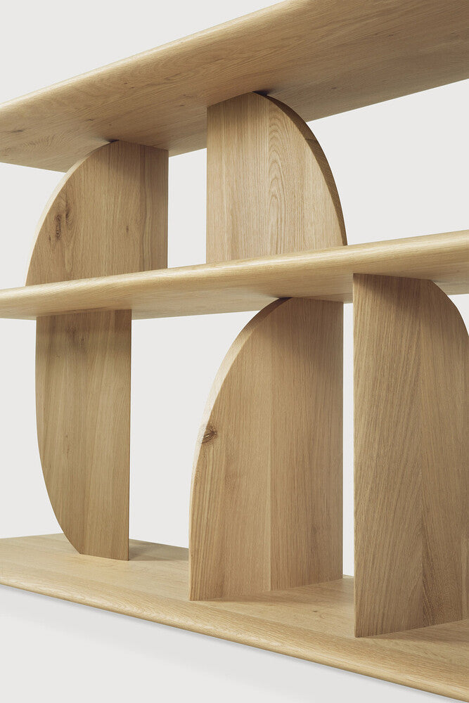 Geometric Sofa Console | Oak