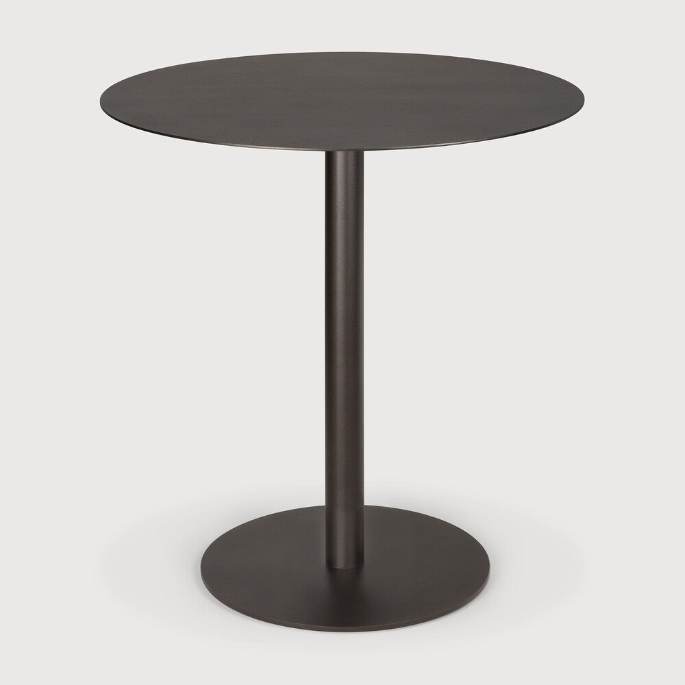 Blend Dining Table | Metal Top | Dark Bronze | Dark Bronze Base | Round | 28" X 28"