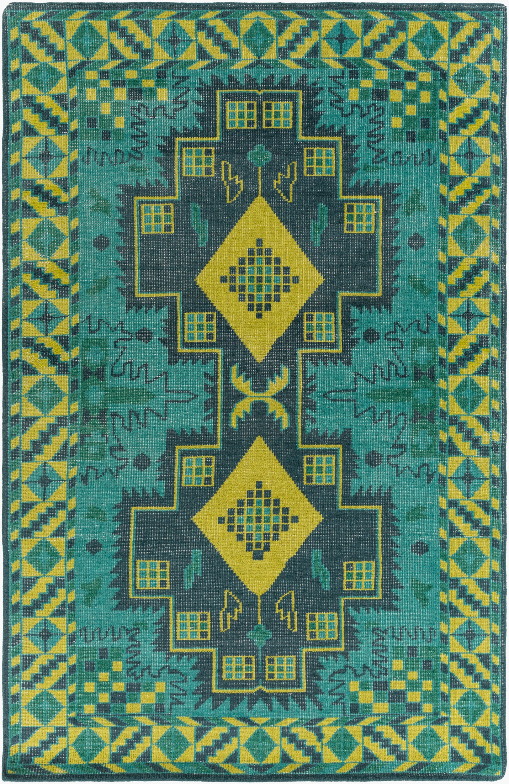 Pazar Rug | Deep Teal | PZR6010