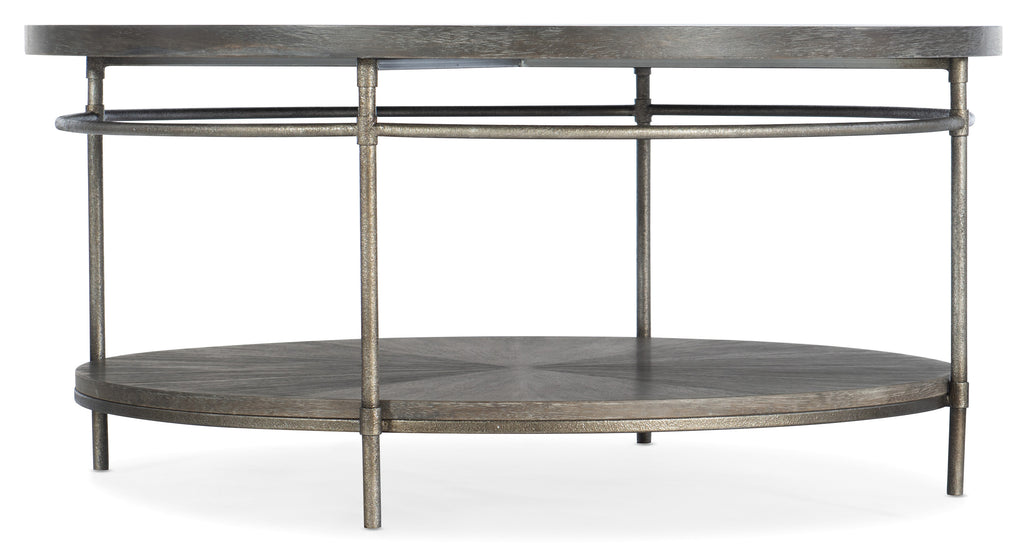 Round Cocktail Table | Golden Brown