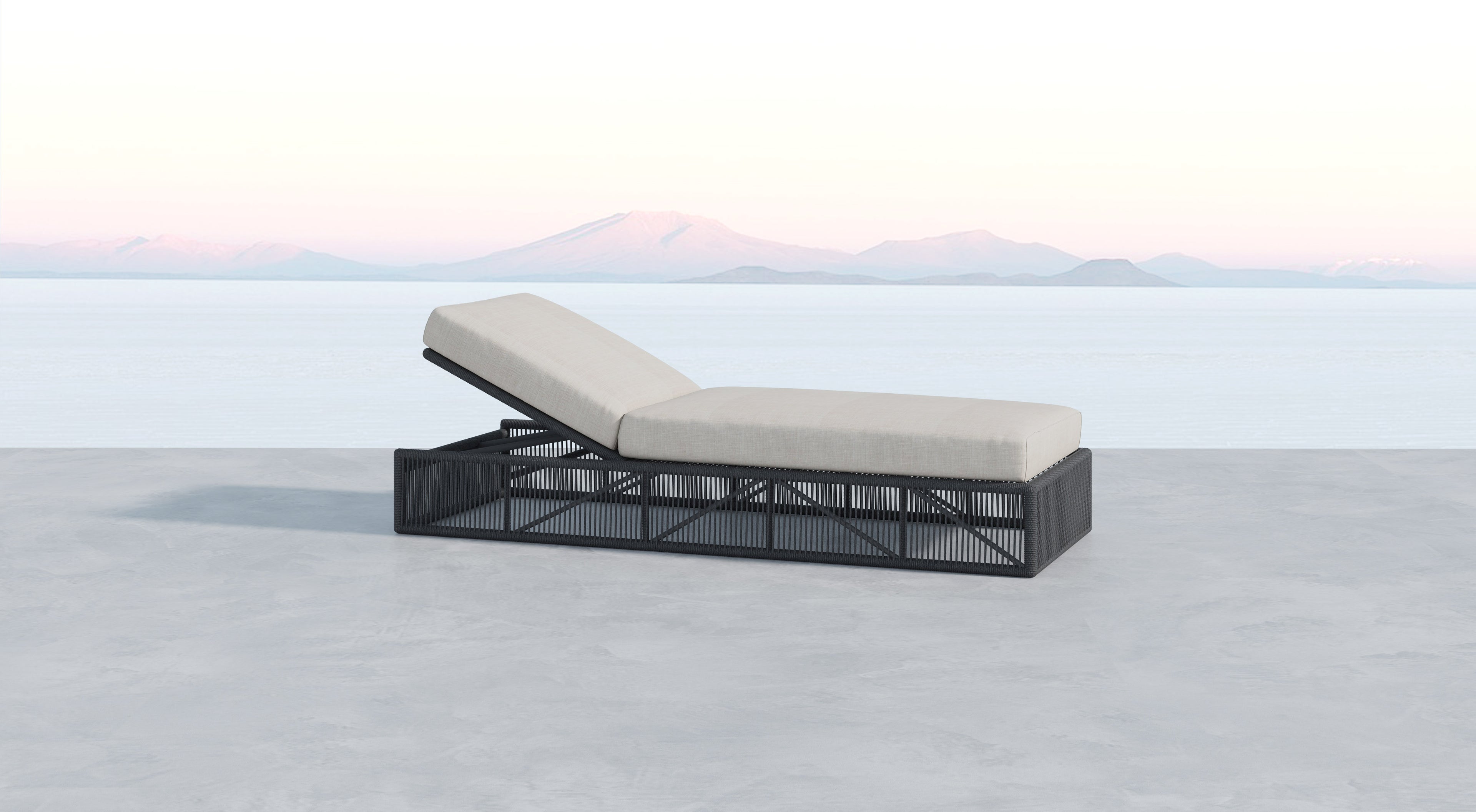 Milano Adjustable Chaise in Echo Ash w/ Self Welt
