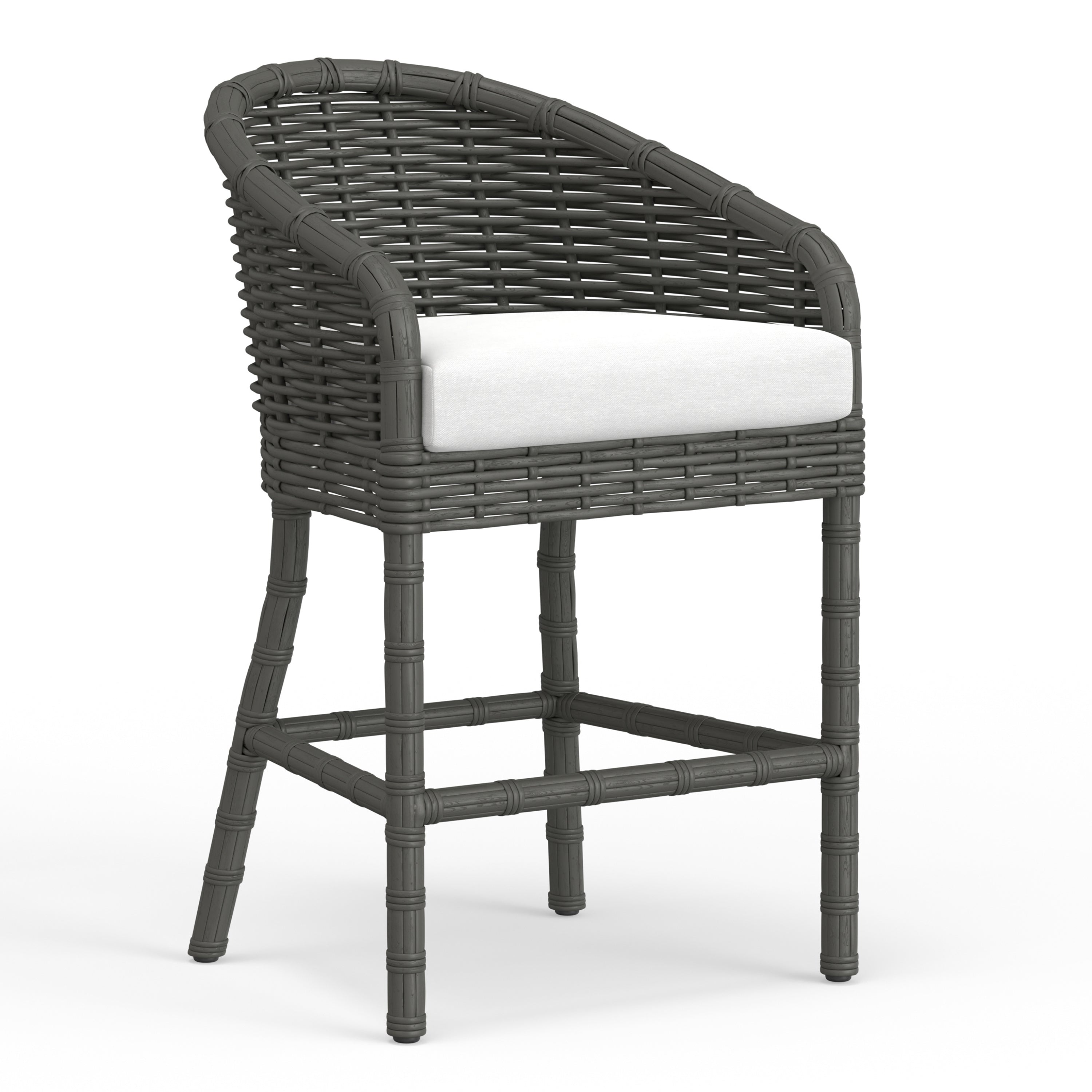 Cabo Barstool in Soothe Pearl w/ Flange Welt