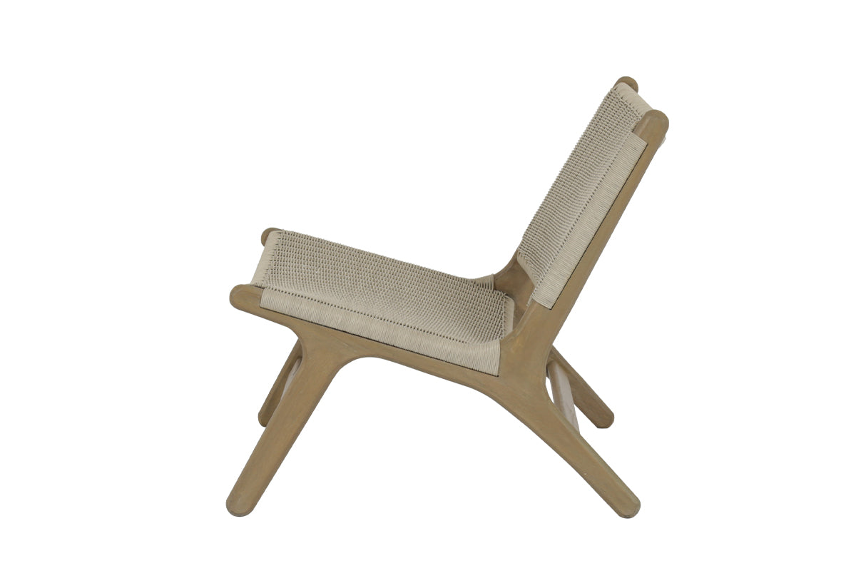 Coastal Teak Cushionless Accent Chair