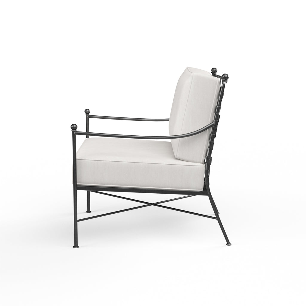 Provence Club Chair in Canvas White w/ Self Welt