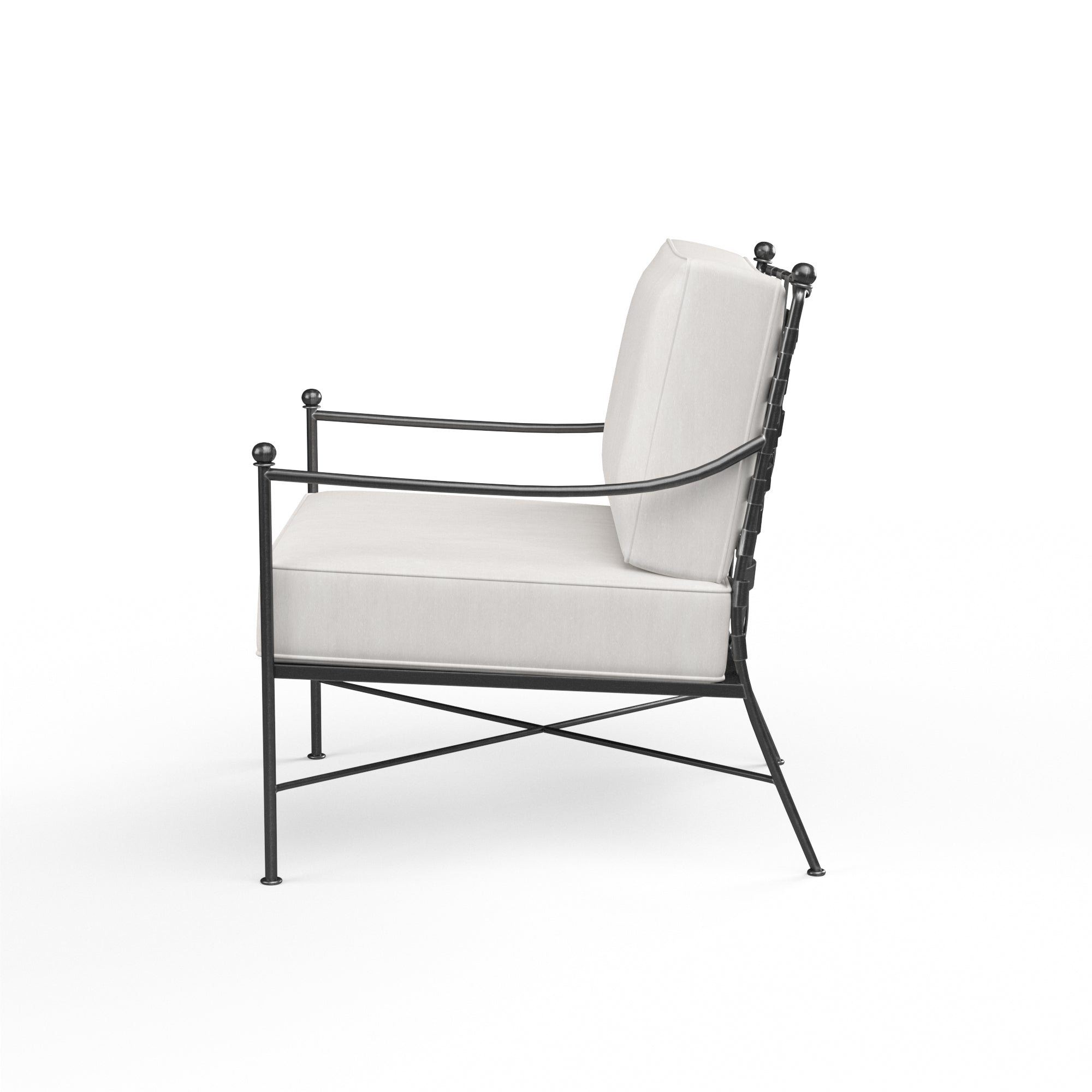 Provence Club Chair in Canvas White w/ Self Welt