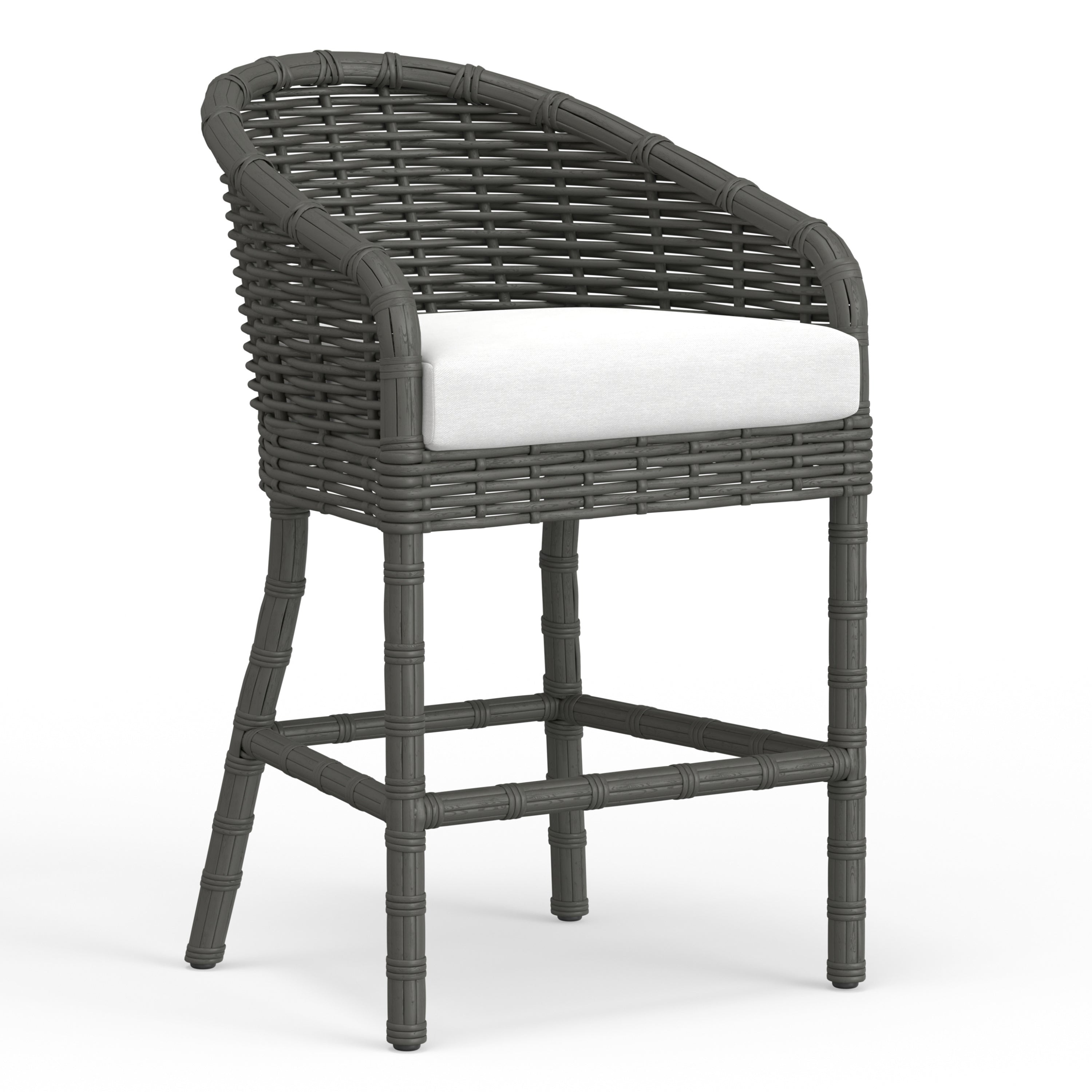 Cabo Counter Stool in Soothe Pearl w/ Flange Welt
