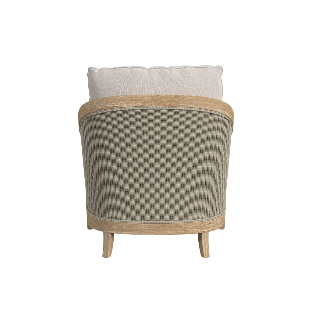 Cambria Club Chair in Canvas Canvas w/ Self Welt