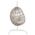 Dana Rope Hanging Club Chair in Linen Canvas w/ Self Welt
