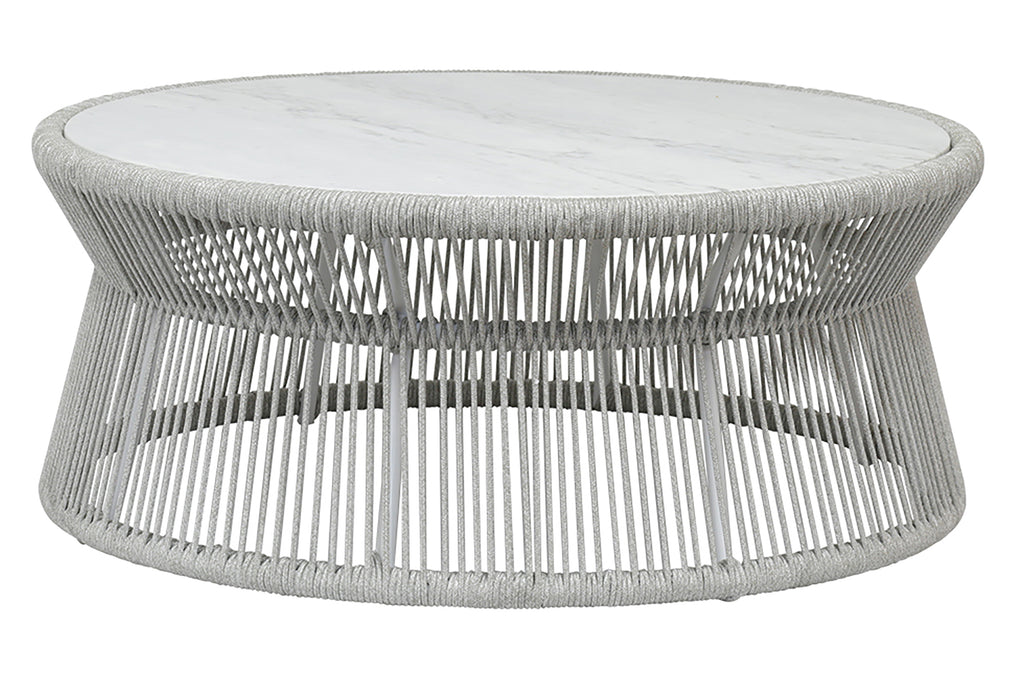 Miami Coffee Table with Honed Cararra Marble Top