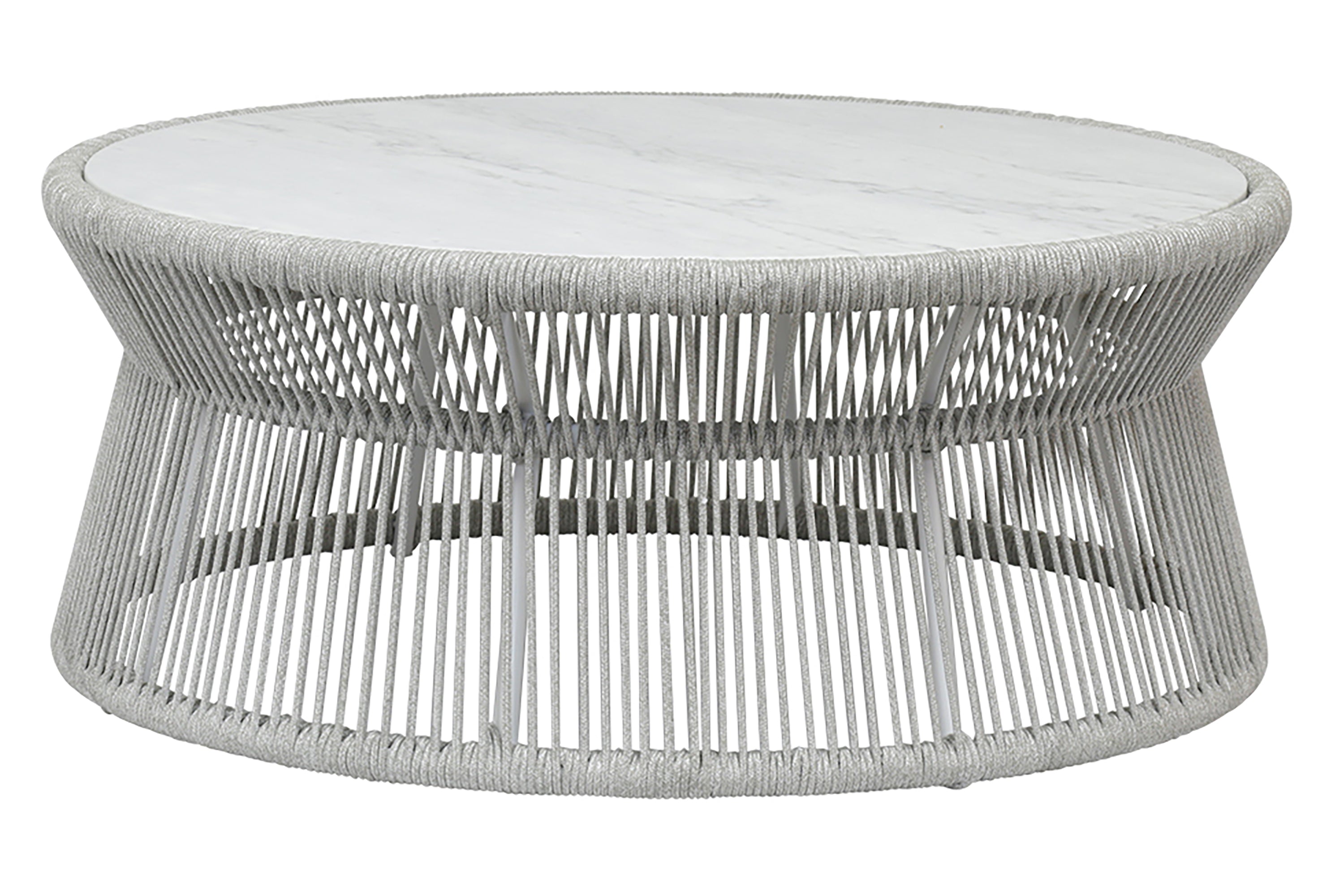 Miami Coffee Table with Honed Cararra Marble Top