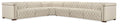 Savion Deux 6 Seat Sectional with Four Power Recliners and Seven Power Headrests | Beige