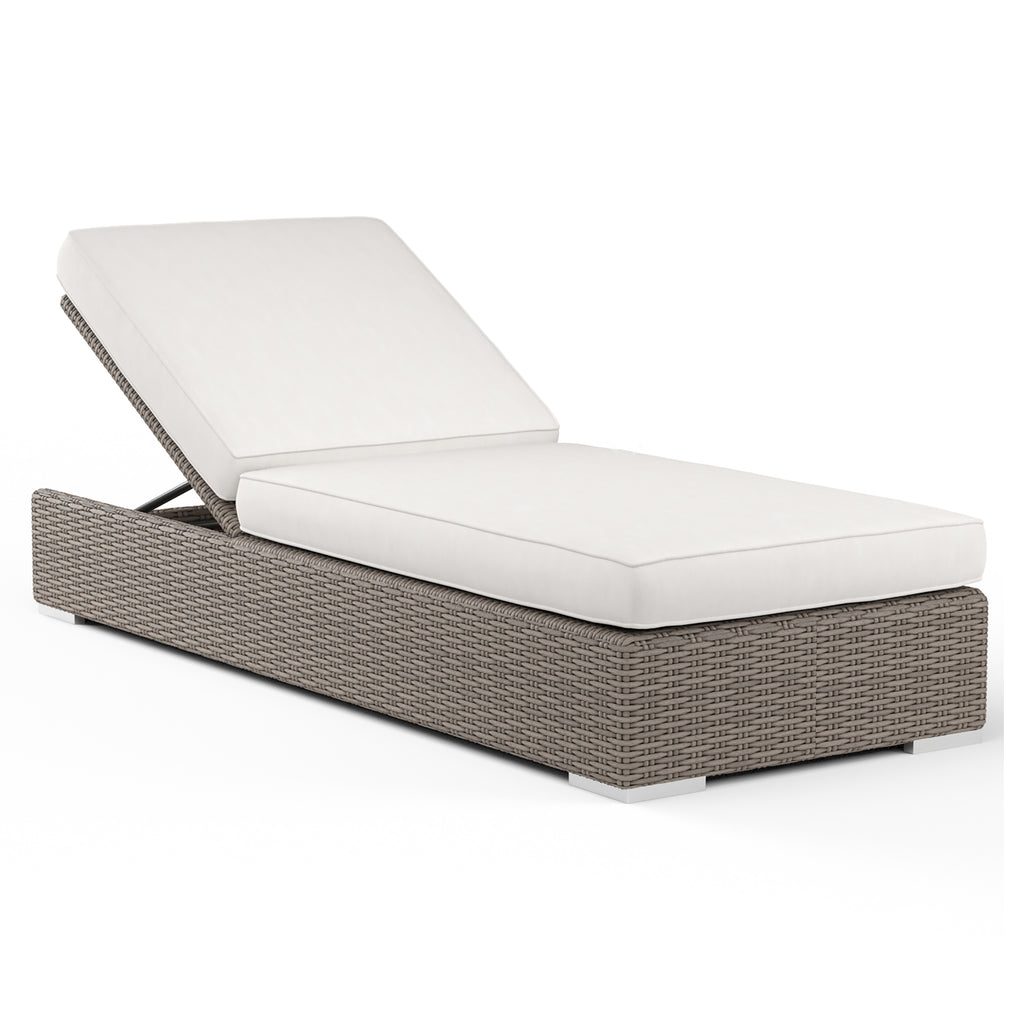 Coronado Adjustable Chaise in Canvas Flax w/ Self Welt