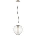 Taro 13" Lantern | Antique Nickel | Clear Glass