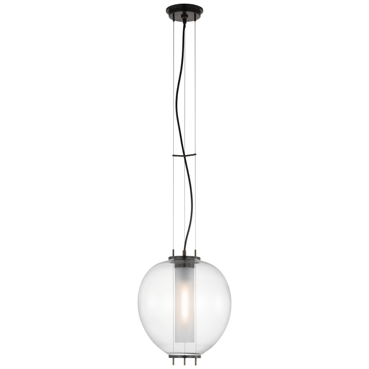 Taro 13" Lantern | Bronze | Clear Glass