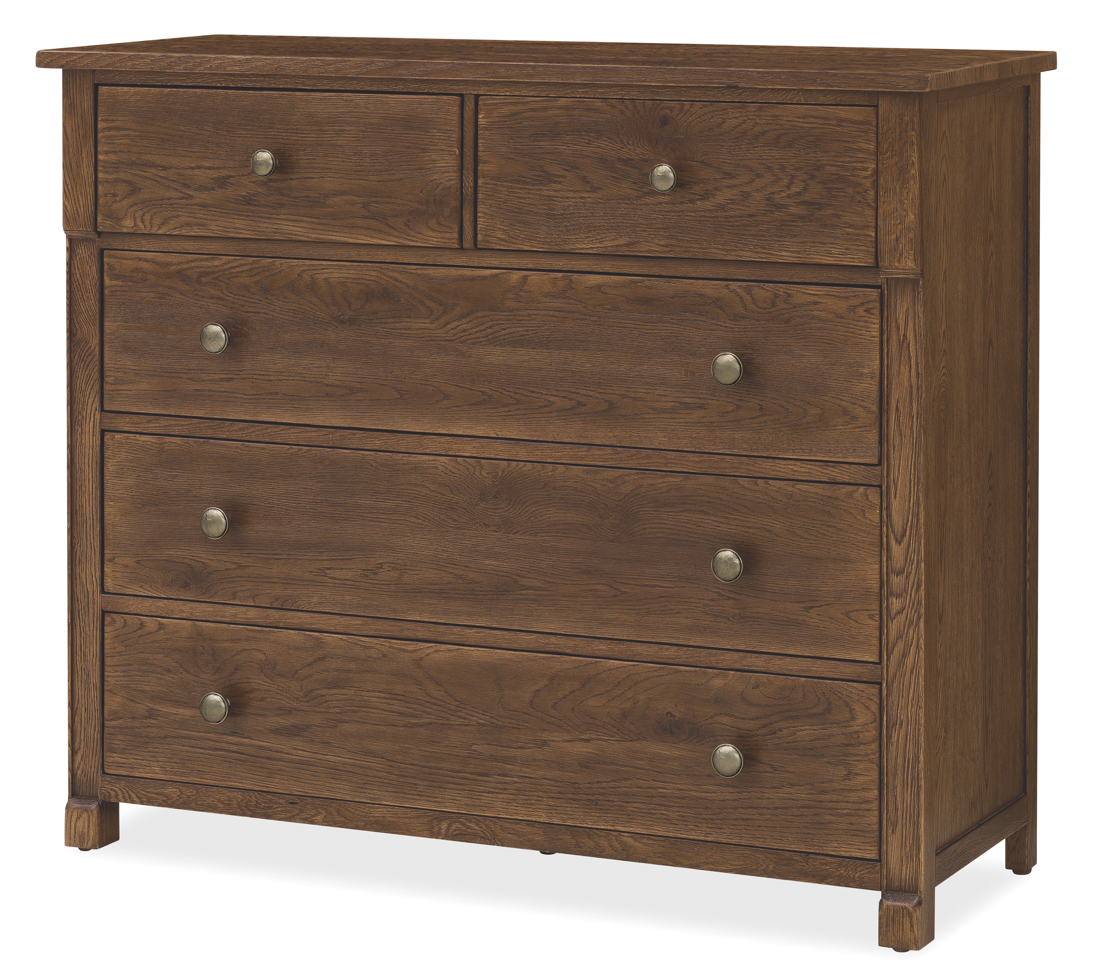 Driftwood Five-Drawer Chest | Worn Saddle