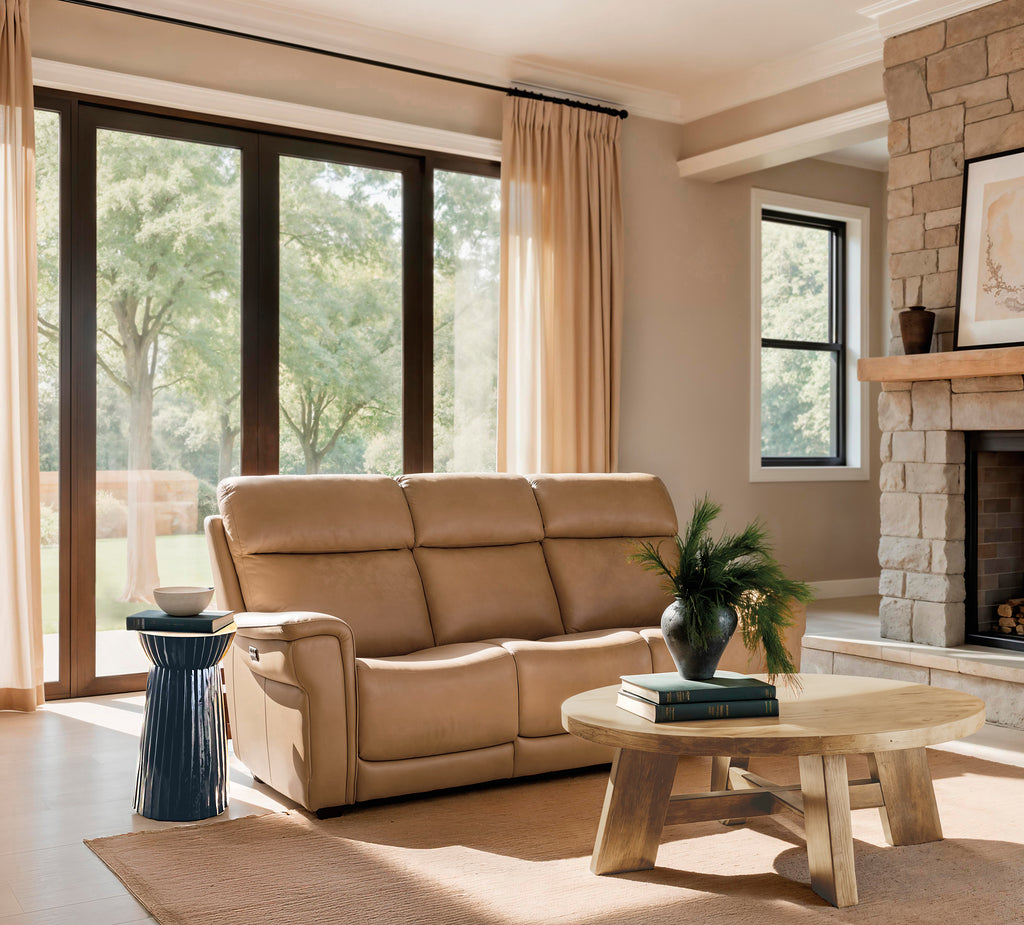 Lyra Zero Gravity Power Sofa with Power Headrest and Lumbar | Light Brown