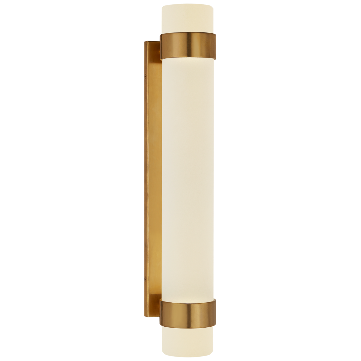 Barton Medium Bath Sconce | Natural Brass | Etched Crystal