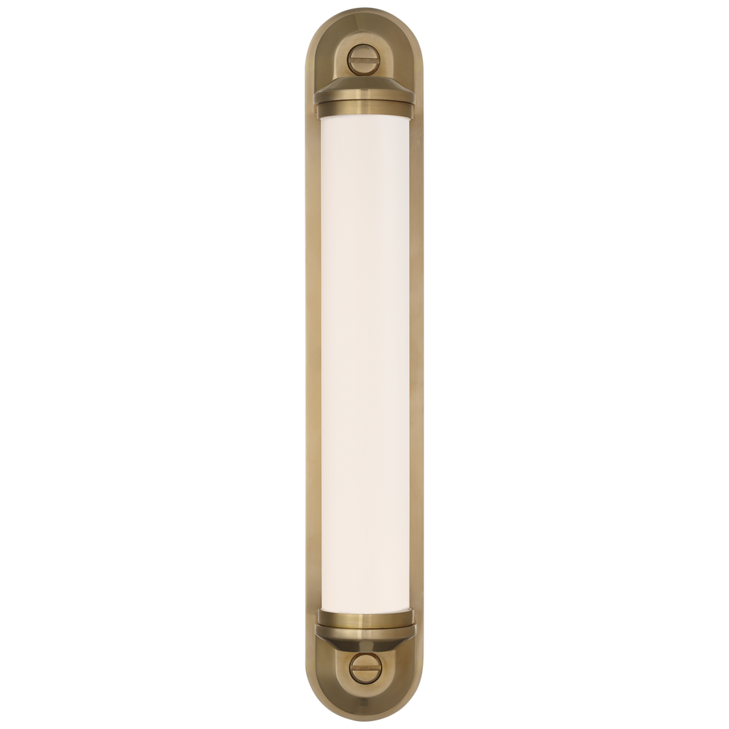Belgrave 18" Linear Bath Light | Natural Brass | White Glass