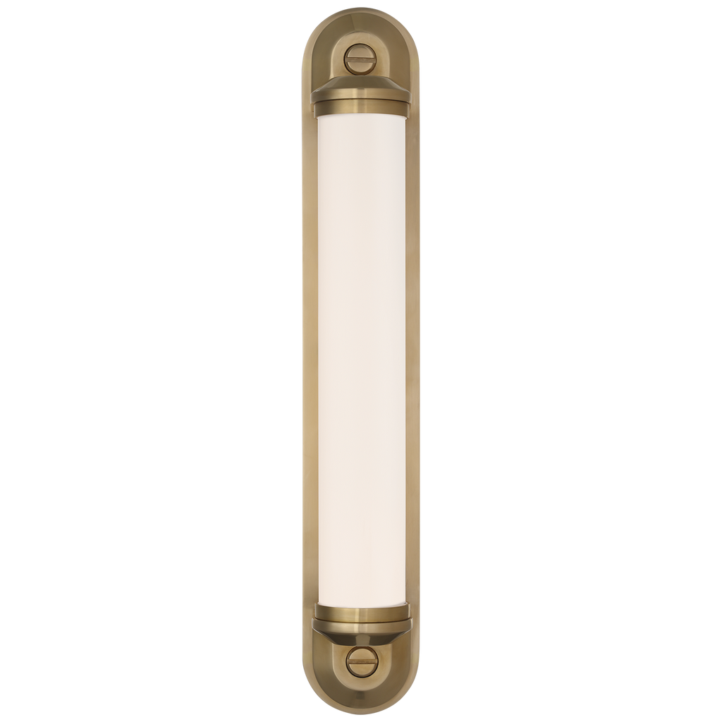 Belgrave 18" Linear Bath Light | Natural Brass | White Glass