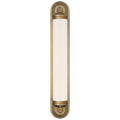 Belgrave 18" Linear Bath Light | Natural Brass | White Glass