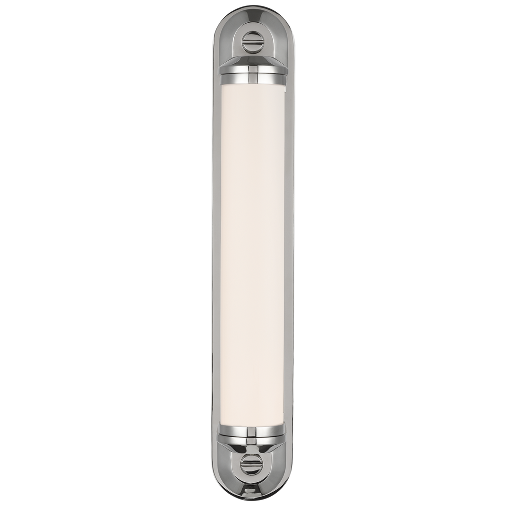 Belgrave 18" Linear Bath Light | Polished Nickel | White Glass
