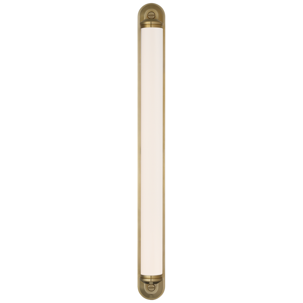 Belgrave 32" Linear Bath Light | Natural Brass | White Glass