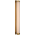 Ranier 30" Linear Bath Light | Natural Brass | Clear Glass Rods