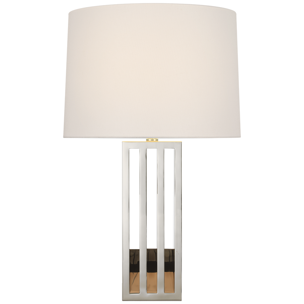 Penrose 29" Table Lamp | Polished Nickel | White Paper Shade