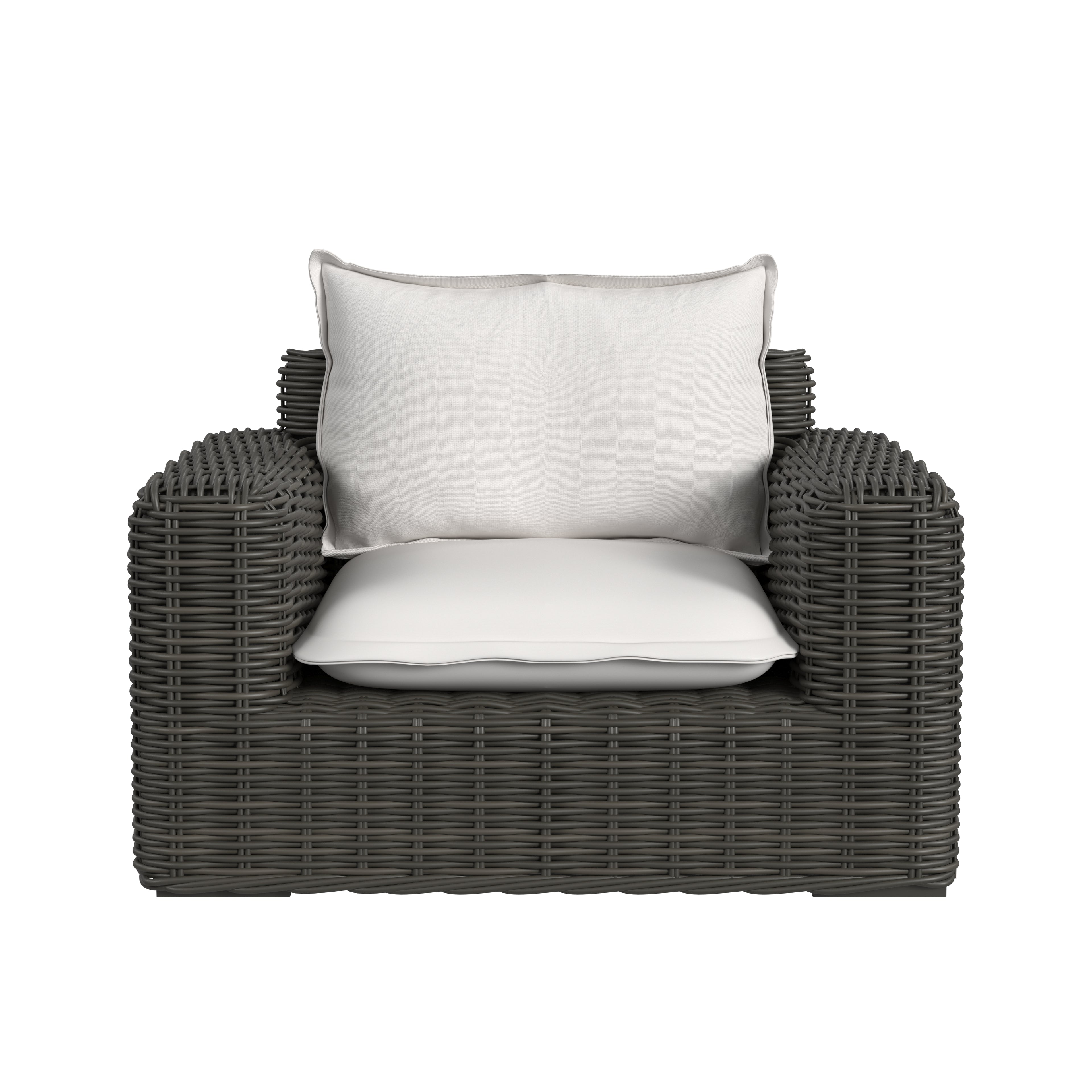 Cabo Oversized Club Chair in Soothe Pearl w/ Flange Welt