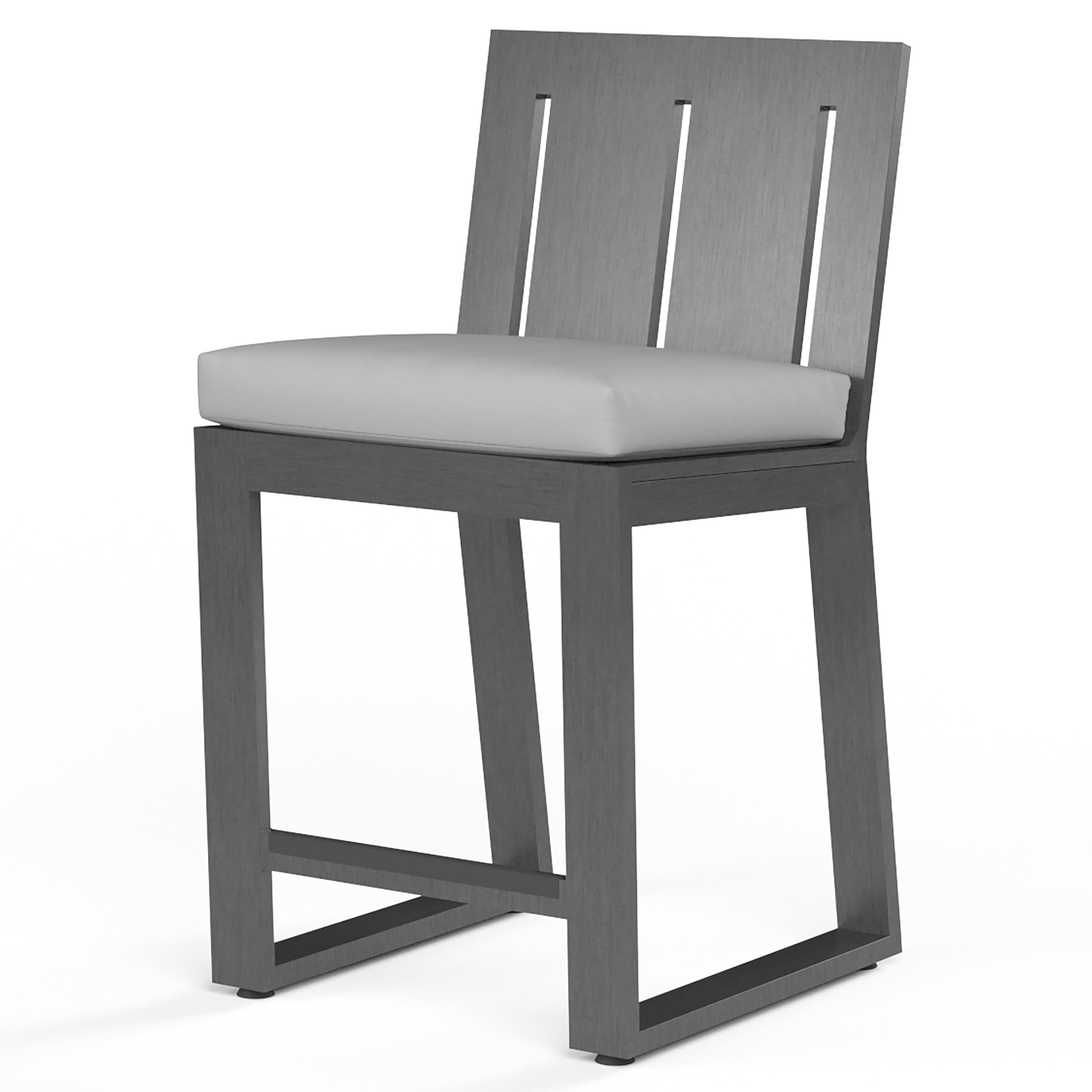 Redondo Barstool in Cast Silver, No Welt