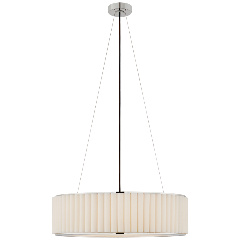 Palati Large Hanging Shade | Polished Nickel | Linen Shade