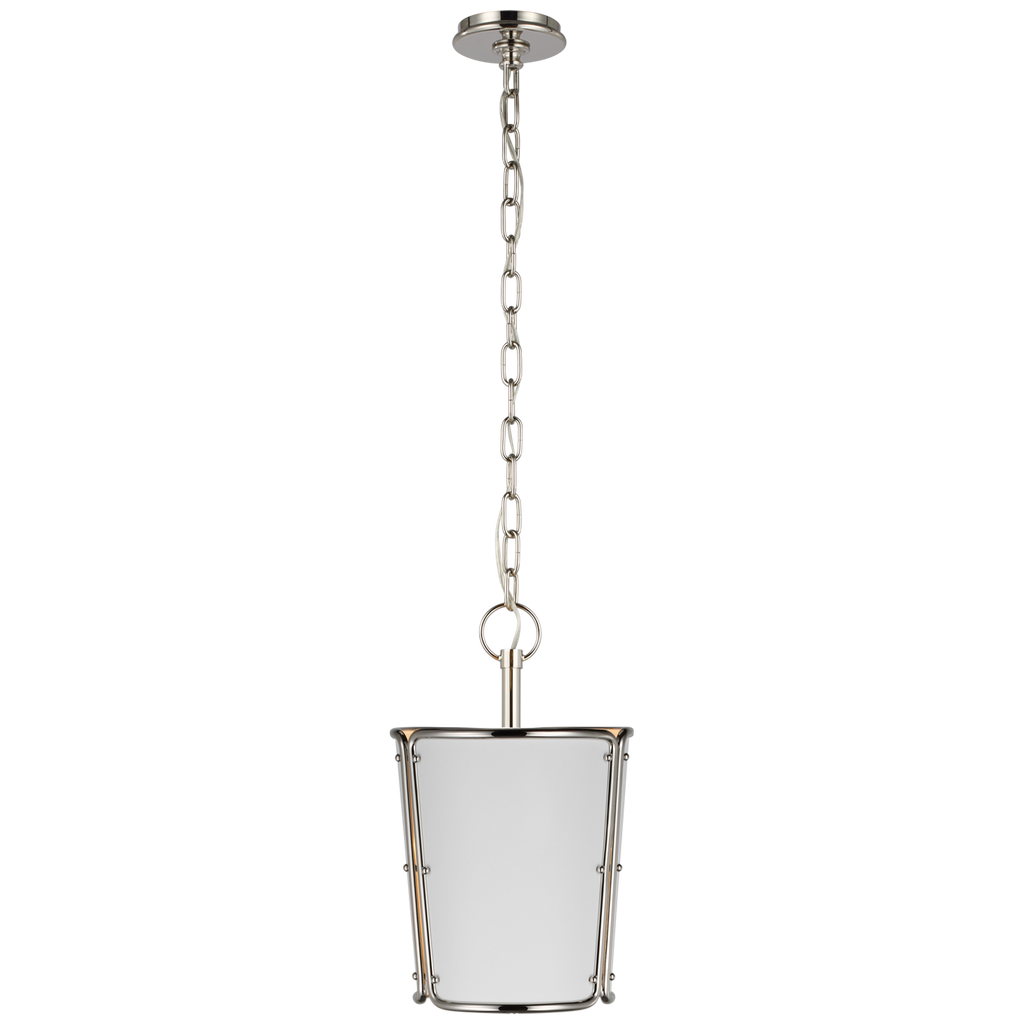 Hastings Small Pendant | Polished Nickel | White Shade