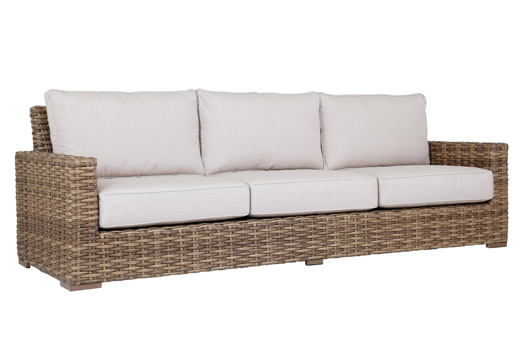 Havana Sofa in Canvas Flax w/ Self Welt