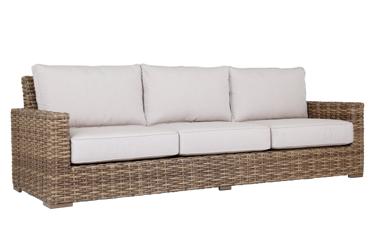 Havana Sofa in Canvas Flax w/ Self Welt