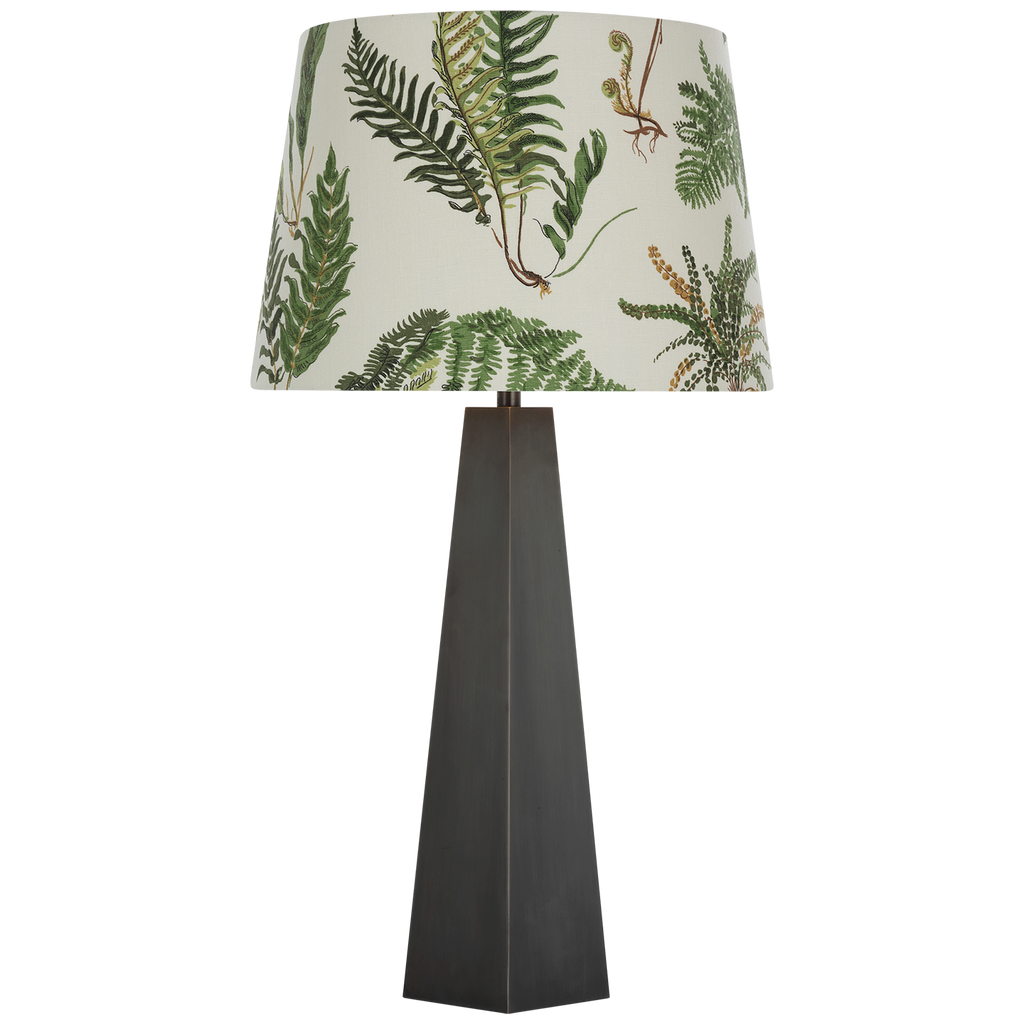 Zoran Medium Table Lamp | Bronze | Schumacher 16" Document Les Fougeres Empire Shade