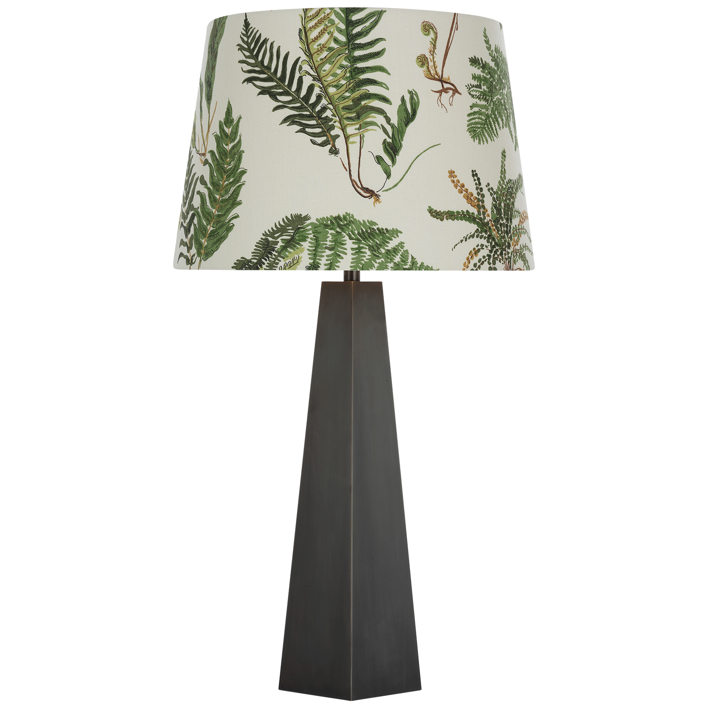 Zoran Medium Table Lamp | Bronze | Schumacher 16" Document Les Fougeres Empire Shade