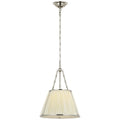 Allister 16" Hanging Shade | Polished Nickel | Silk Pleated Shade