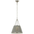 Allister 16" Hanging Shade | Polished Nickel | Mist Silk Pleated Shade