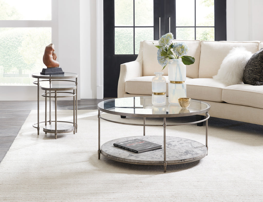 Round Cocktail Table | Silver