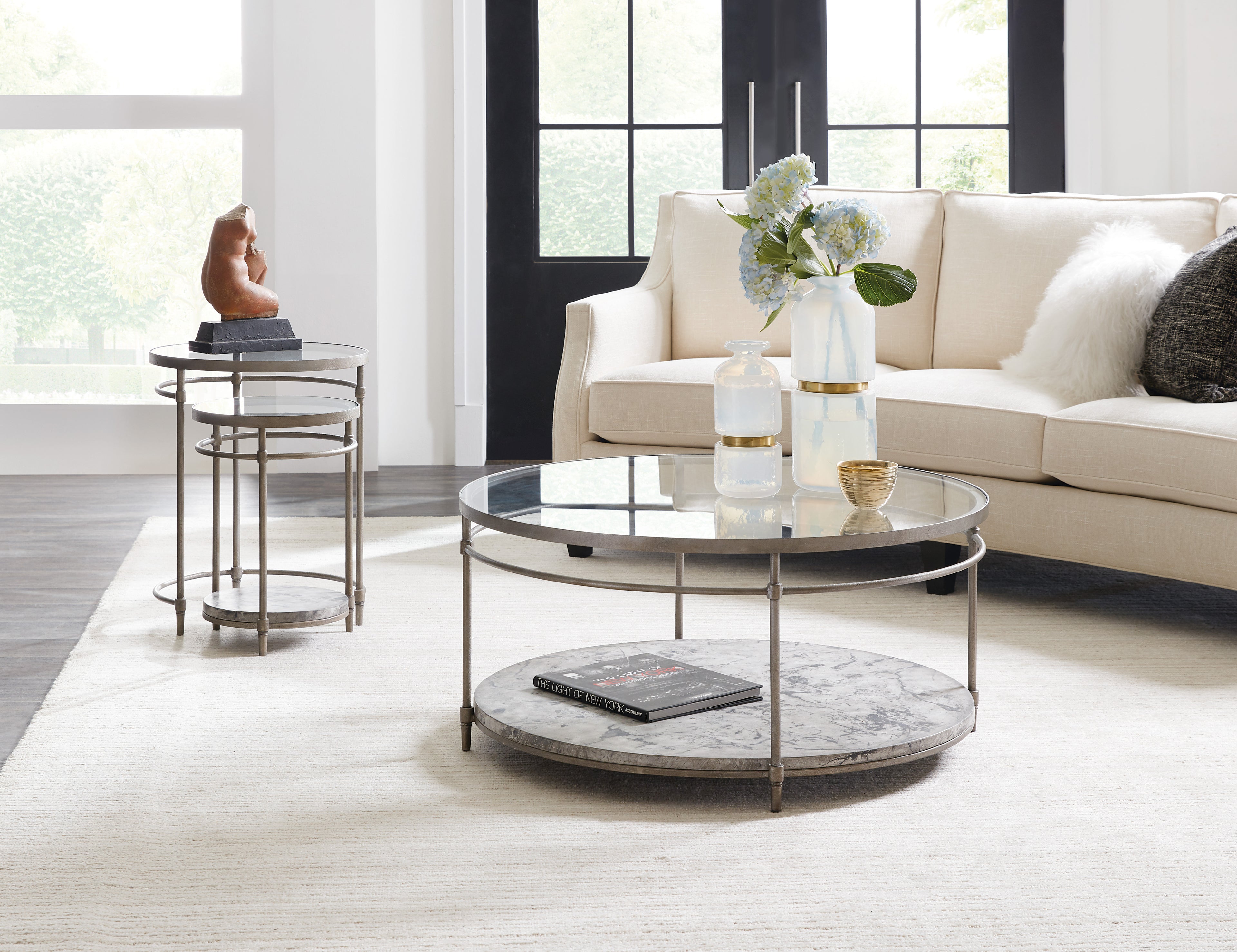 Round Cocktail Table | Silver