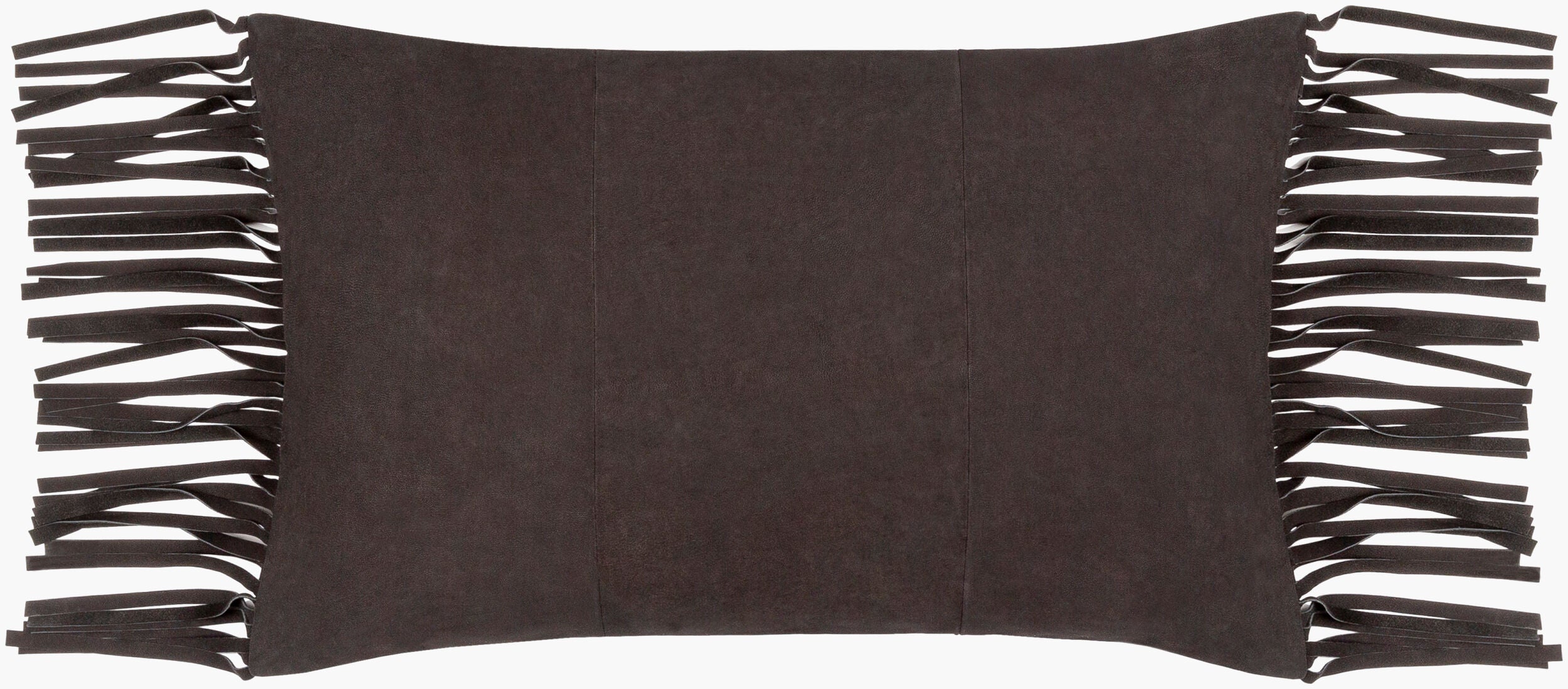 Suede Fringe Lumbar Pillow | SFG002