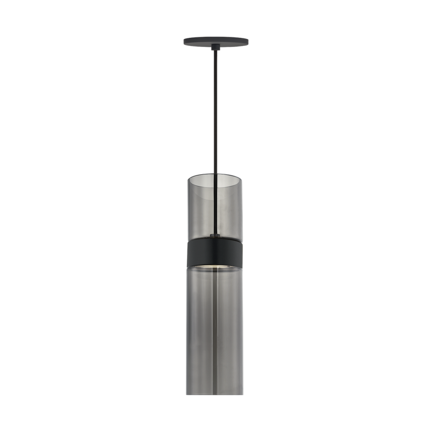 Manette Pendant MonoPoint Transparent Smoke black/satin nickel 3000K 90 CRI 12 volt led 3000k