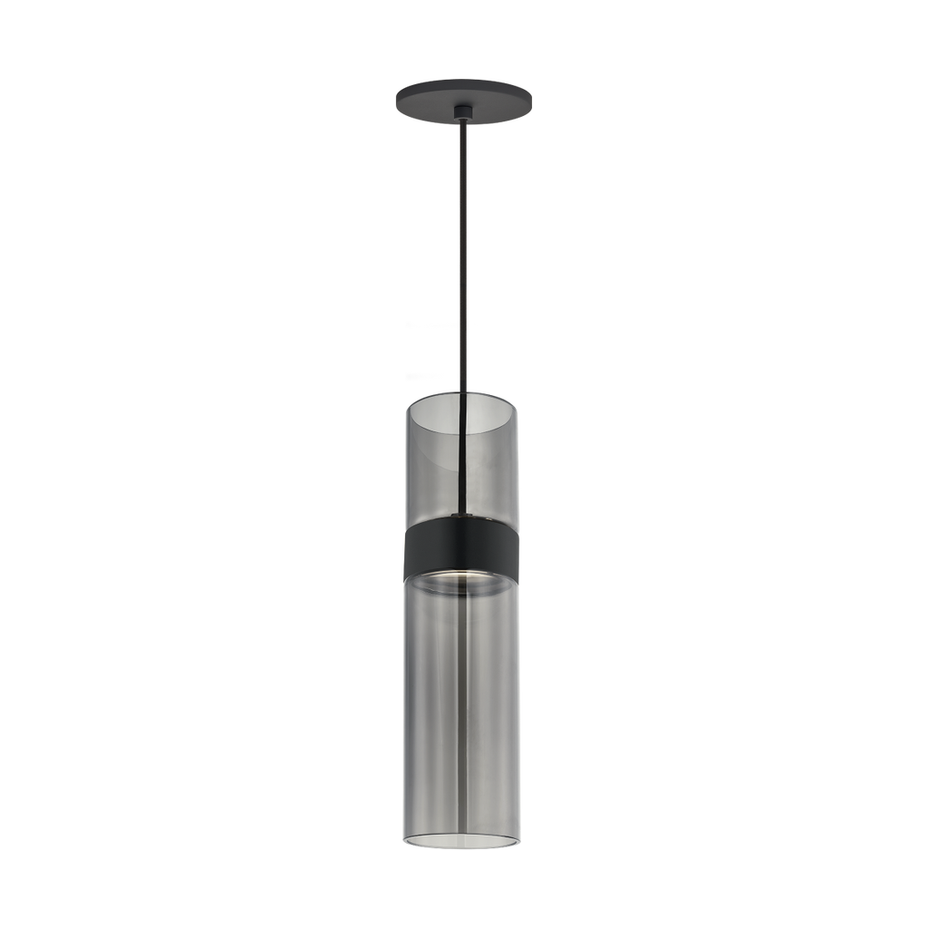 Manette Pendant MonoPoint Transparent Smoke black/satin nickel 3000K 90 CRI 12 volt led 3000k